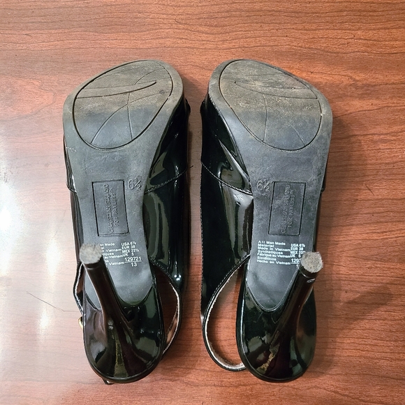 EUC Christian Siriano For Payless Black Criss-Cross Slingback 4 inch Heels - Picture 6 of 7